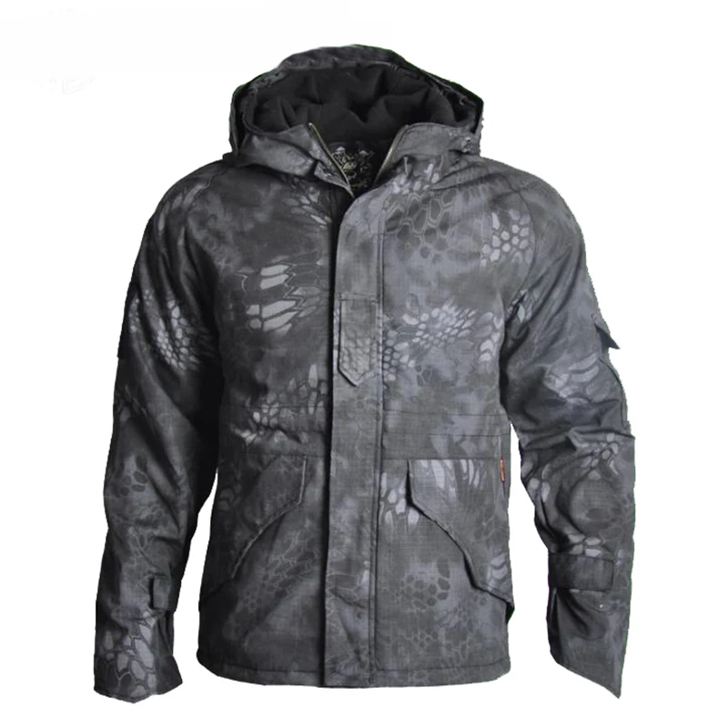 Chaqueta de camuflaje para deportes al aire libre, chaqueta de caza táctica impermeable con capucha, cortavientos de invierno - imagen 5