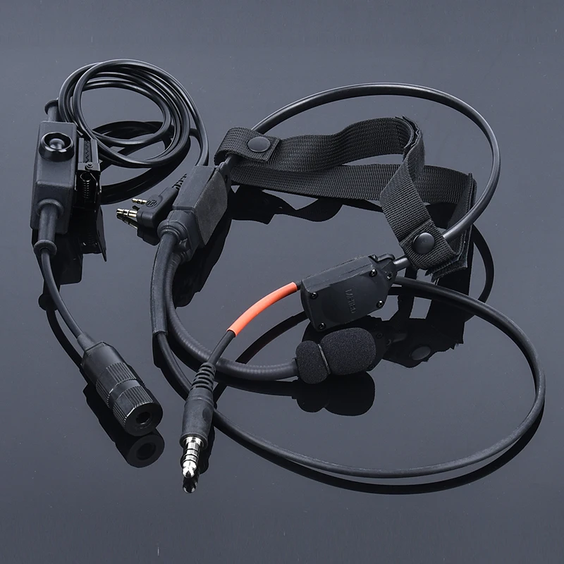 Auriculares MH180-V tácticos Wadsn, auriculares con señal de conducción ósea, accesorios para exterior, Airsoft, accesorios para 7,0, enchufe Kenwood, PPT - imagen 3