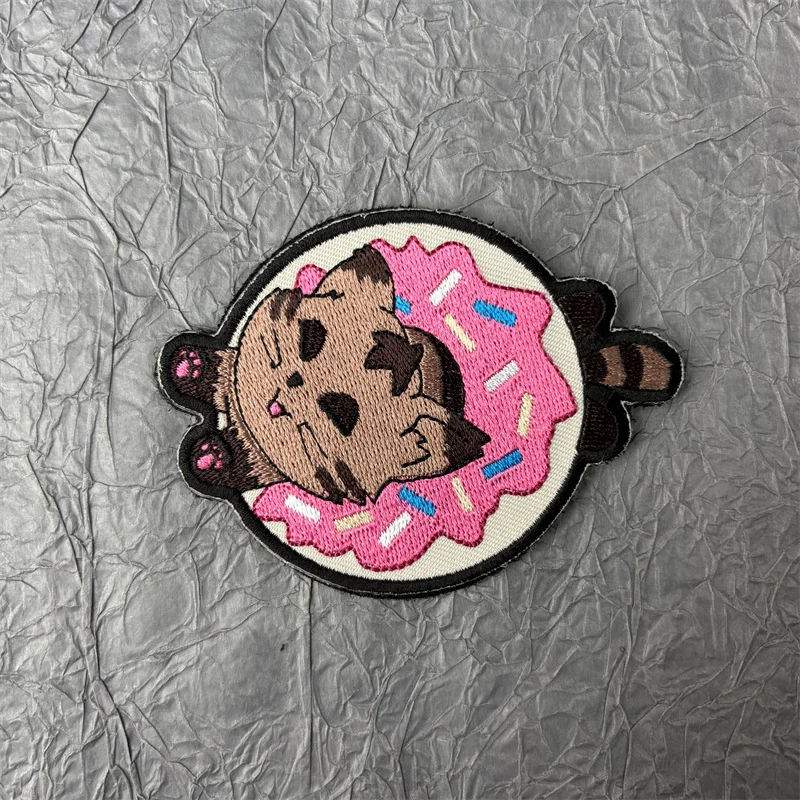 Parche de gato bordado en ropa, brazalete, insignia de moral táctica de dibujos animados, parches de gancho y bucle, pegatinas para mochila - imagen 5