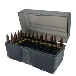 Caja de munición táctica para Rifle redondo 50, caja de munición de transporte abatible para 243.308 Win 7,62x51mm Nato 220 Swift, accesorios de caza