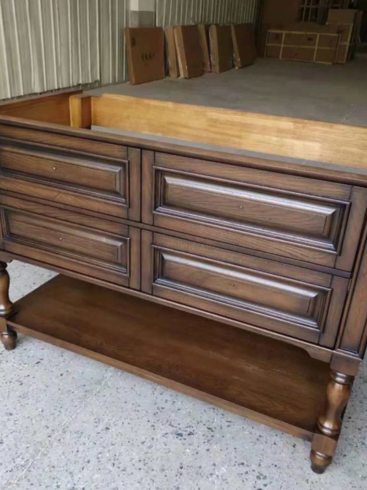 Armario de baño de madera maciza americana, combinado con suelo de roble, soporte de baño, lavabo - imagen 3