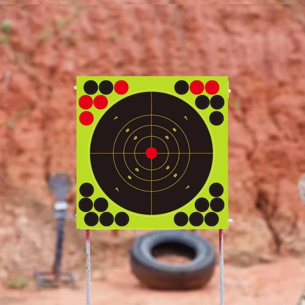 5/10/50 Uds. Pegatinas redondas para tiro, pegatinas autoadhesivas de 8 pulgadas, pegatina de puntos para tiro y caza - imagen 5
