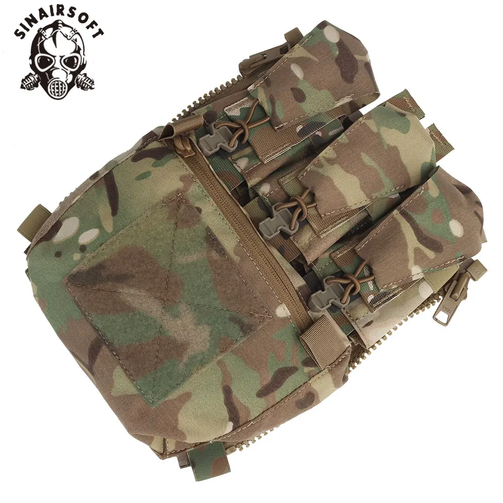Chaleco deportivo V5 FCPC, Panel trasero con cremallera en la placa trasera, bolsa de expansión para chaleco Airsoft, bolsa Triple, accesorios portadores de placa - imagen 3
