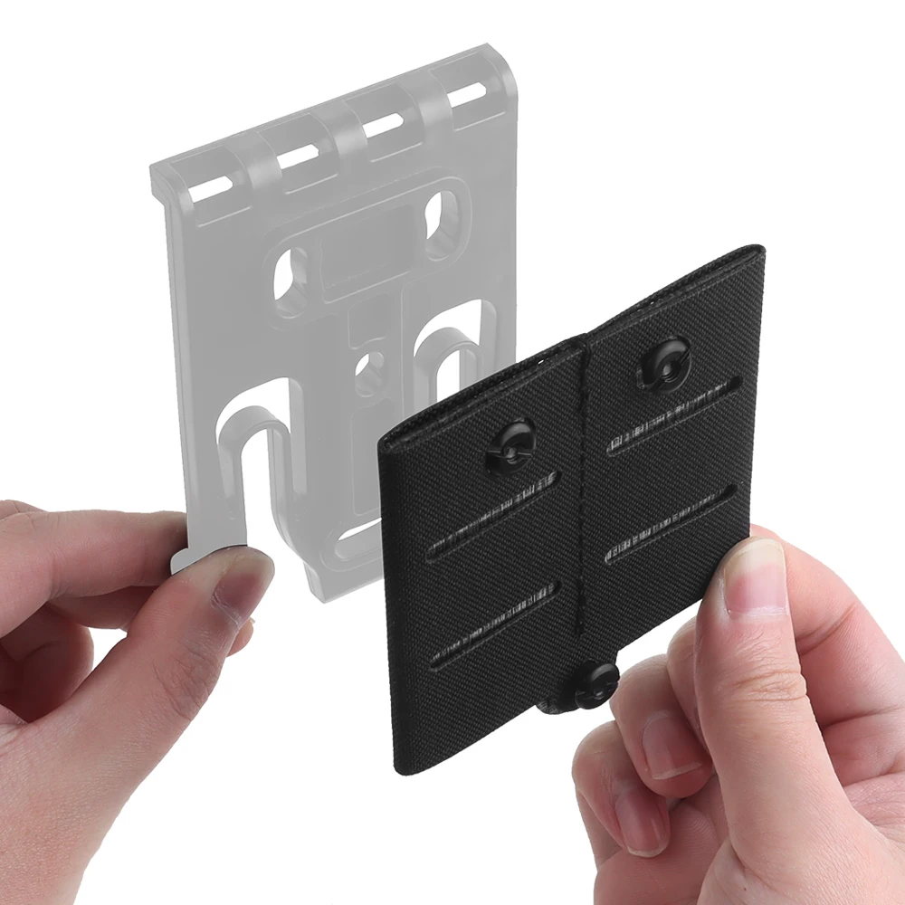 Horquilla táctica QLS MOLLE, placa adaptadora, bolsa compatible con corte láser, espacio de montaje, accesorios Airsoft