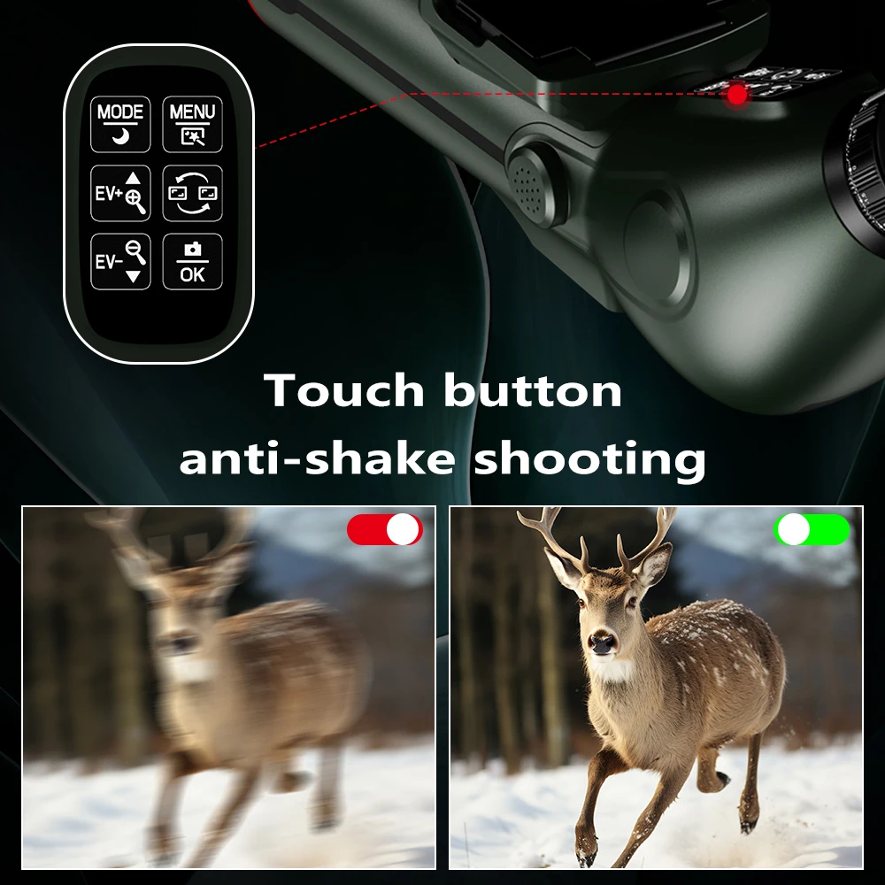 Cámara telescópica astronómica SPX5-80 4K UHD 350X 30MP telescopio astronómico a prueba de agua para uso diurno y nocturno con botón táctil - imagen 5