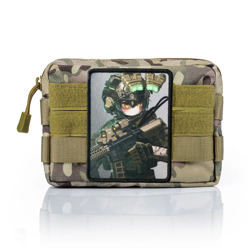 Parche de Anime, insignia de moral táctica, gancho y bucle estampado, mochila militar, accesorios de decoración de ropa, brazalete adhesivo - imagen 5