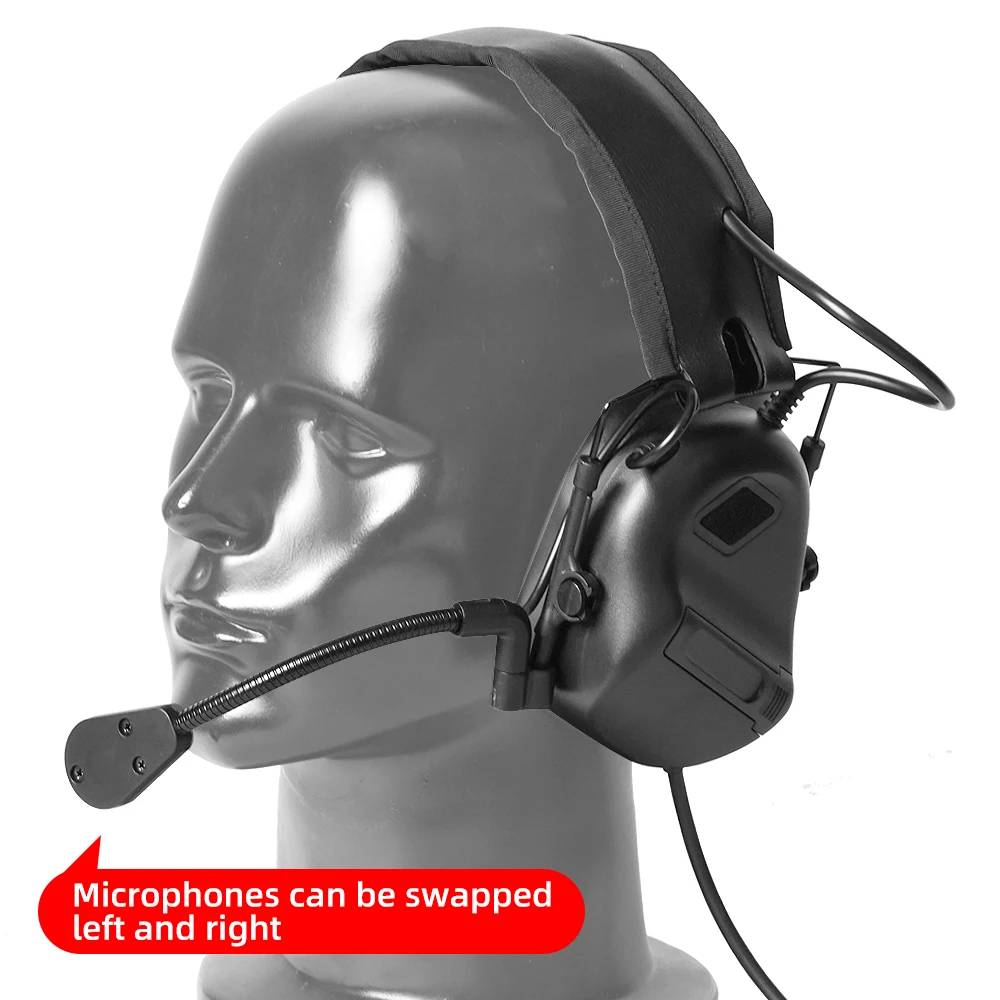 BOOIU-auriculares con Chip de 5. a generación, auriculares de comunicación táctica, sin reducción de ruido, nuevo modelo, auriculares tácticos - imagen 2