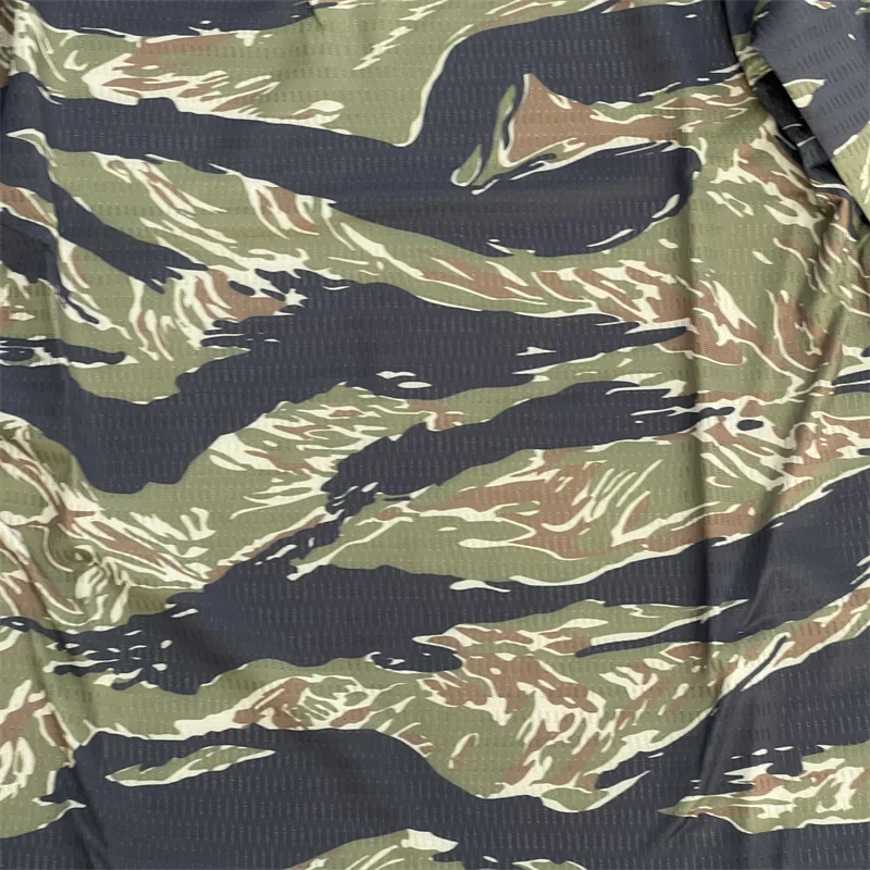 Camiseta táctica VS de manga larga de camuflaje con punto de tigre y cuello en V, traje de entrenamiento táctico al aire libre transpirable de secado rápido - imagen 5