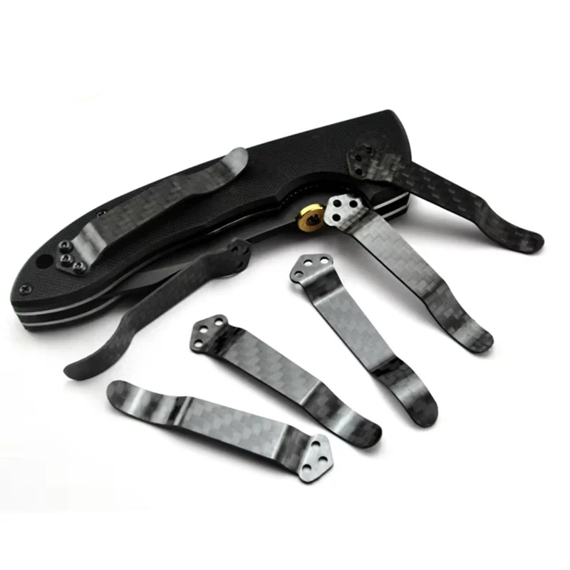 Clip trasero de bolsillo de titanio para cuchillo, 2 tipos, para Benchmade 710 551 940 Griptilian Emerson CQC ZT 0630 Spyderco C81 C11 C10 C41 C149 - imagen 5