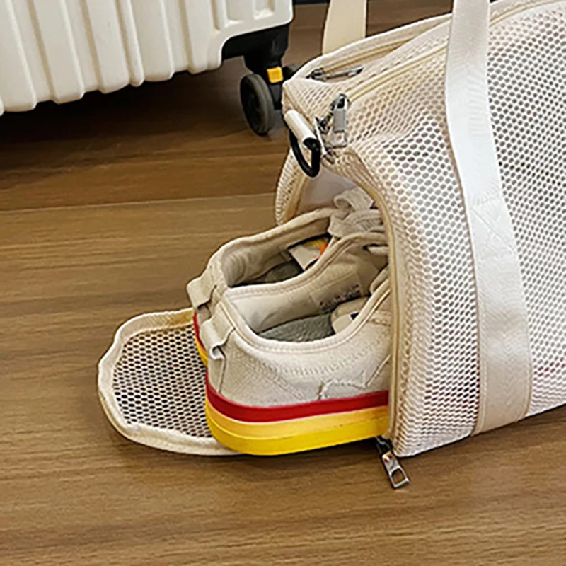 Bolsa de playa para natación, zapatos con bolsillo para viajes al aire libre, equipaje para lavar, bolsos de hombro, bolso grande de fin de semana de corta distancia en seco y húmedo - imagen 4