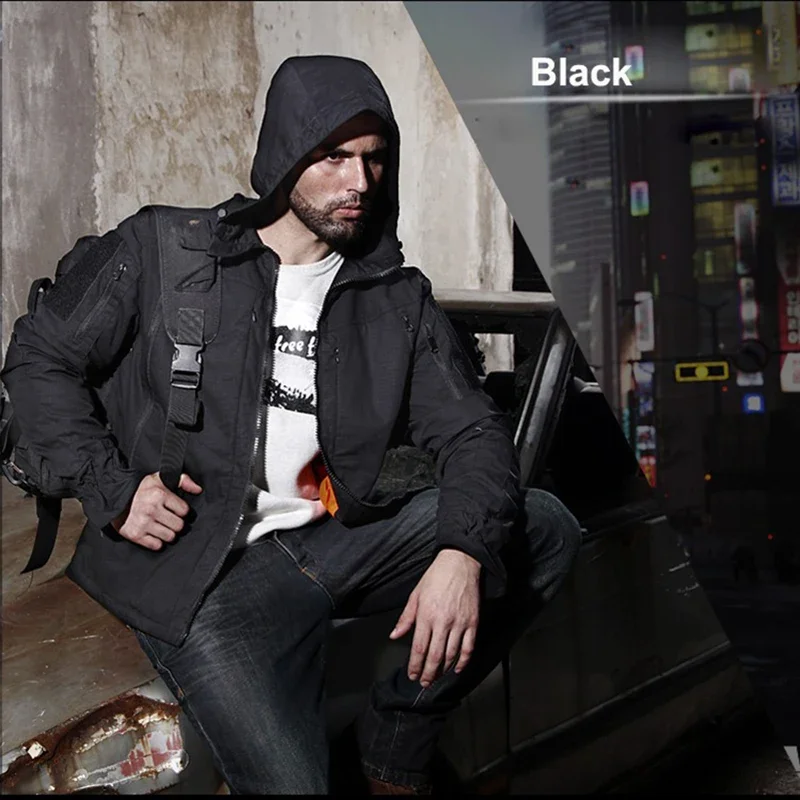 Chaqueta de caza táctica Multicam para exteriores, chaqueta de camuflaje para campo MTP Ripstop, chaqueta de caza MTP con capucha - imagen 3