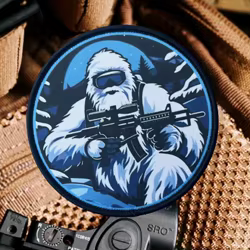 Parche táctico de la patrulla Yeti alpina, insignia de moral táctica, parches de gancho y bucle impresos en ropa, brazalete militar, pegatina para mochila