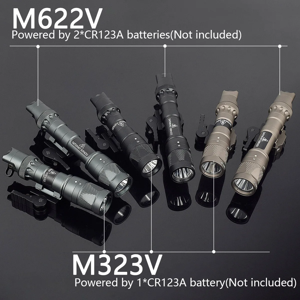 Tático Surefire actualización M600 M323 M622 interruptor doble pistola linterna LED M323V-IR M622V-IR estroboscópico IR salida infrarroja luz exploradora