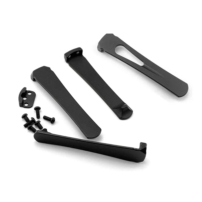 Con tornillos TI, cuchillo hecho de titanio CNC, Clip de transporte profundo mecanizado Modular estándar V2 para cuchillos Emerson Griptillian 551 hechos en banco