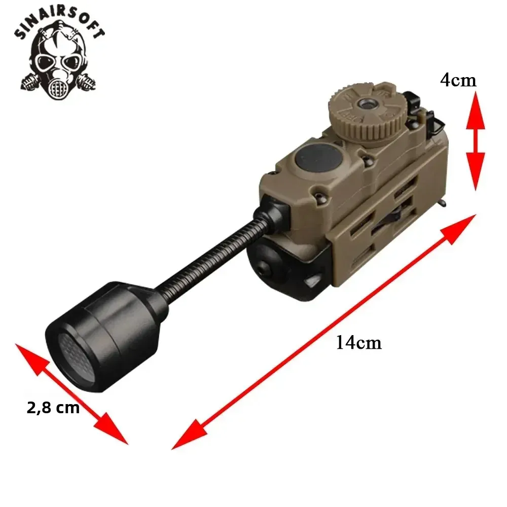 Lámpara para casco Sidewinder, luz estroboscópica táctica, rojo/verde/azul/blanco/cabeza IR, luz IFF, linterna LED auxiliar para caza y pesca - imagen 4