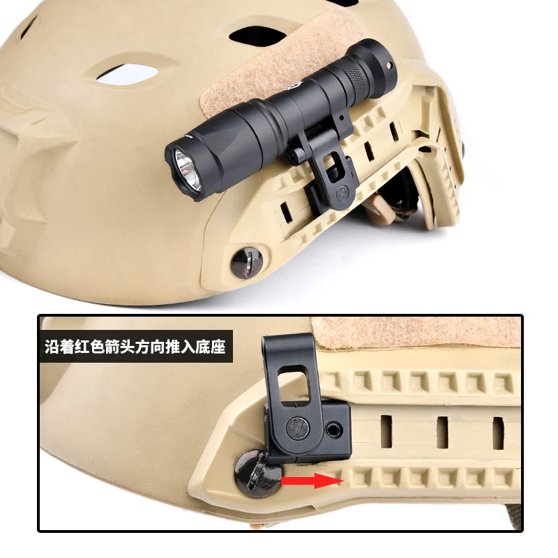 Linterna táctica SF Surefir M300A M600C, accesorio de 20mm Picatinny Rail para caza, accesorio de Airsoft para montaje rápido del casco - imagen 3