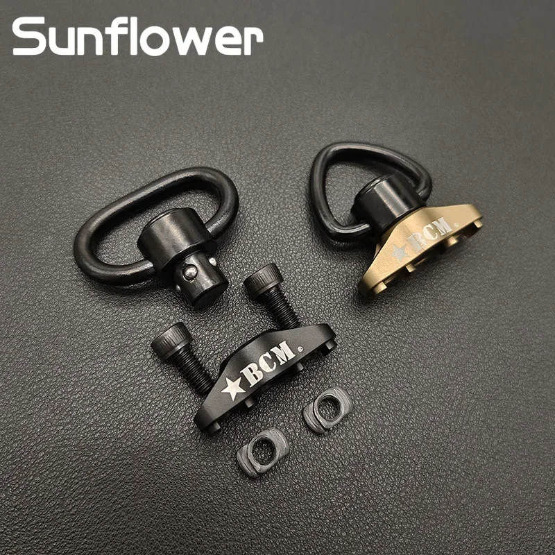 Equipo táctico de Metal BCM QD Sling adaptador giratorio montaje en riel M-LOK correa de hebilla bucle botón de separación rápida accesorio de caza - imagen 3