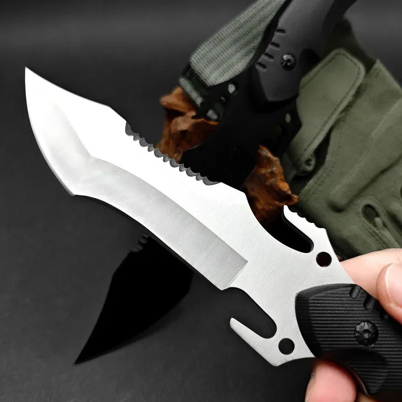 Cuchillo recto, cuchillo para exteriores, cuchillo portátil, cuchillo de supervivencia, cuchillo militar, táctico de caza en el campo, cuchillo de alta dureza - imagen 3