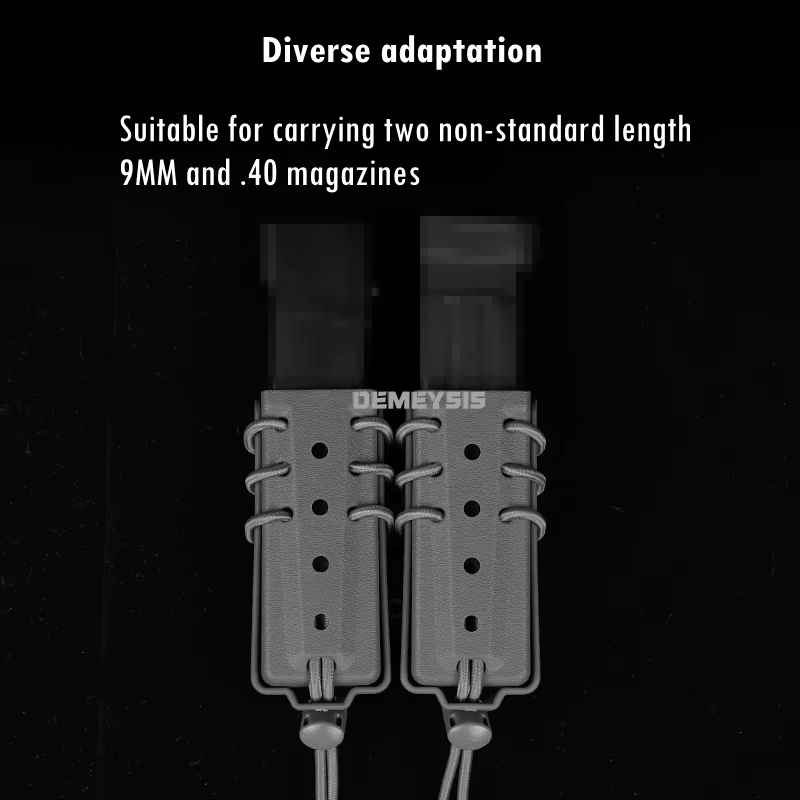 Funda portacargadores doble MOLLE 9mm liberación rápida - imagen 3