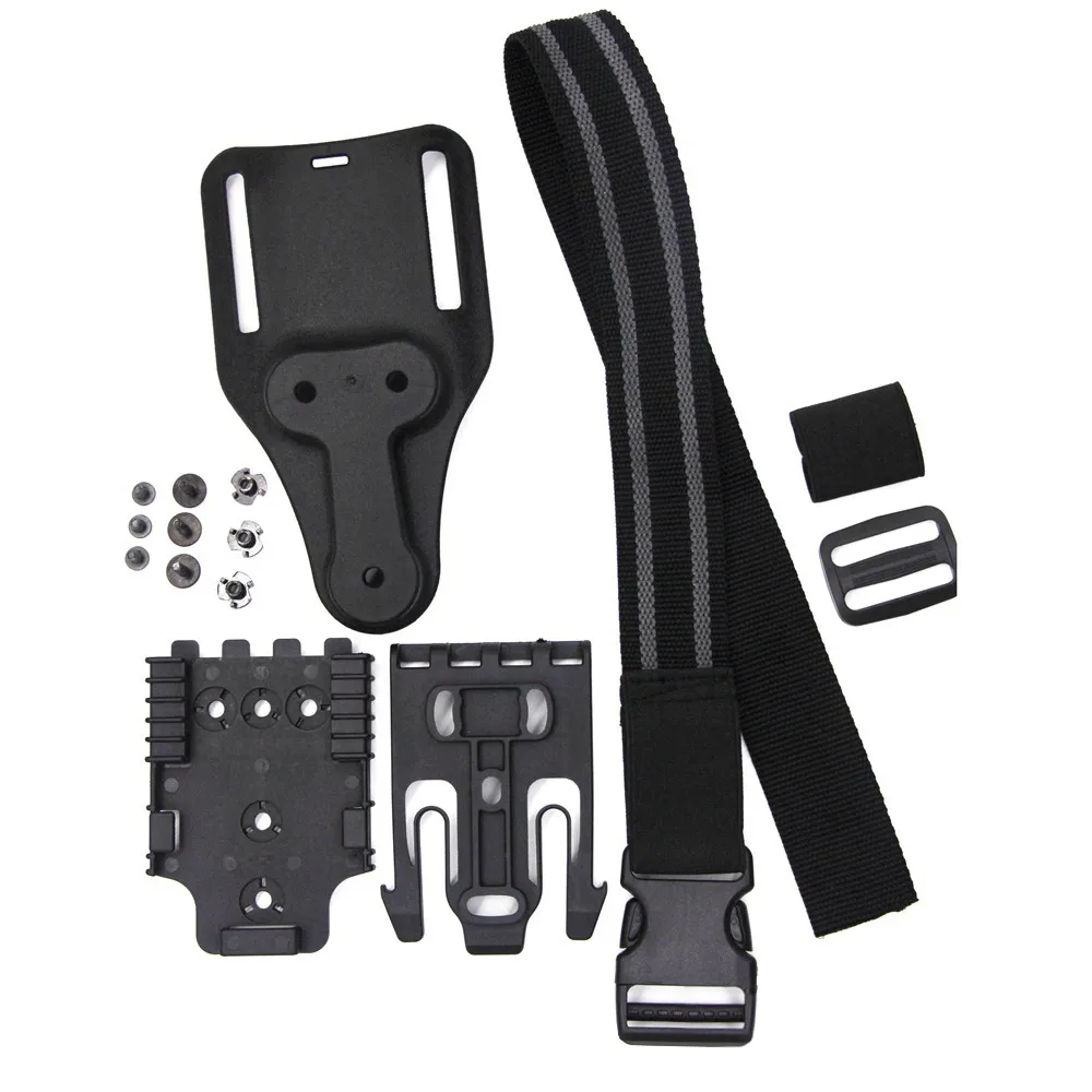 Funda de pistola para cinturón táctico de 3 piezas, funda de pistola con lazo para cinturón de cintura Universal, adaptador con Kit de liberación rápida QLS 19 22 - imagen 5