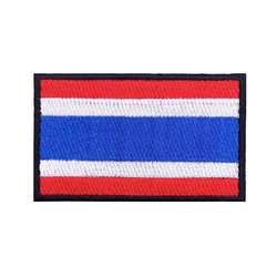 Parche bordado bandera de Tailandia con gancho y bucle