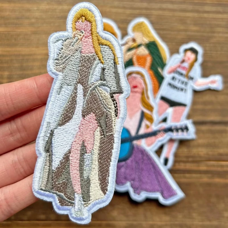Parche de planchado DIY, parche bordado de cantante americano, chaqueta, pantalones, reparación de ropa, pegatinas de parche de hierro bordadas - imagen 2