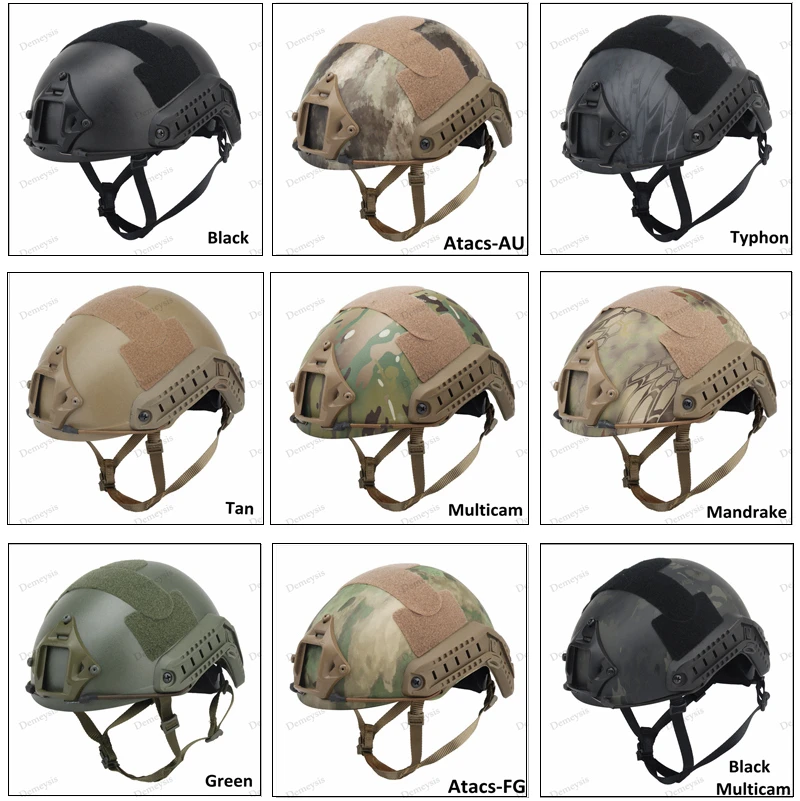 Casco táctico Fast MH, protector militar Airsoft para deportes al aire libre, Paintball CS, combate - imagen 4