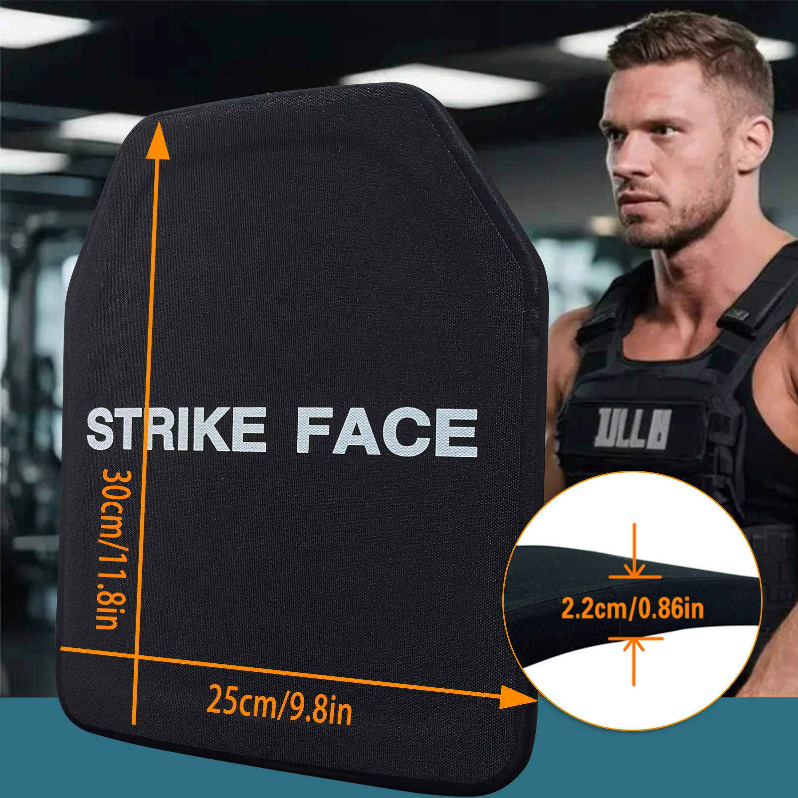 UNIONTAC Cerámica de óxido de aluminio con UHMWPE NIJ III++ AK47, SS109 y M80 0101.06 Placa curva única a prueba de balas - imagen 3