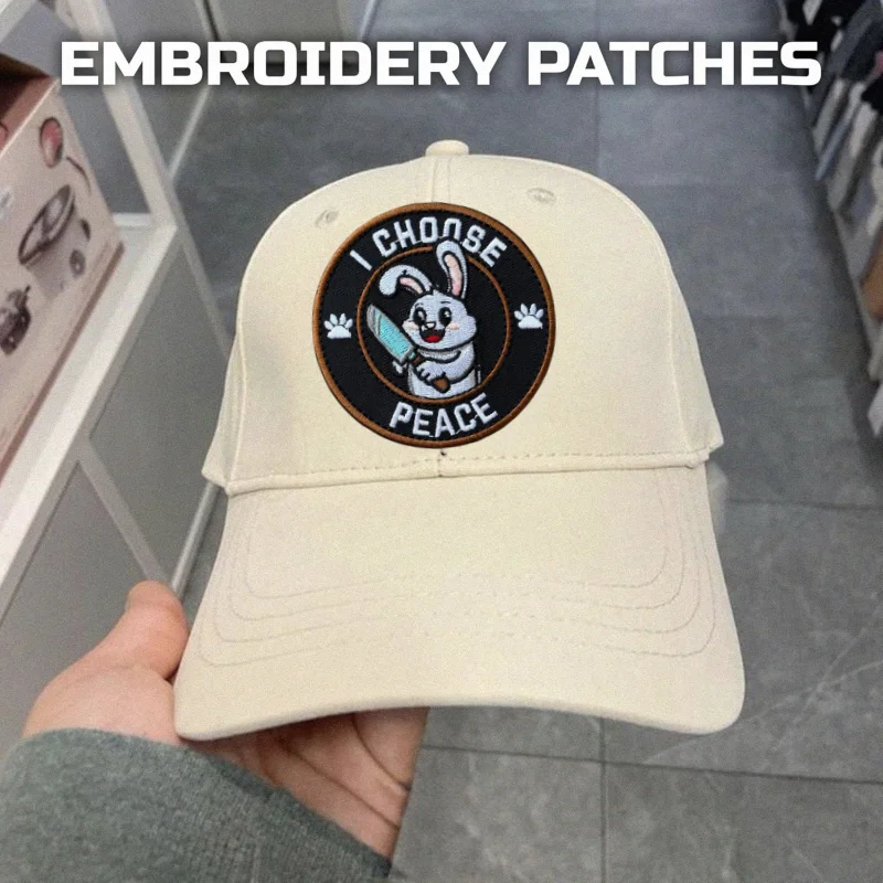 Parche bordado "I CHOOSE PEACE", chaleco táctico, insignia de moral con gancho y bucle, pegatinas para mochila militar, parches para brazalete para ropa