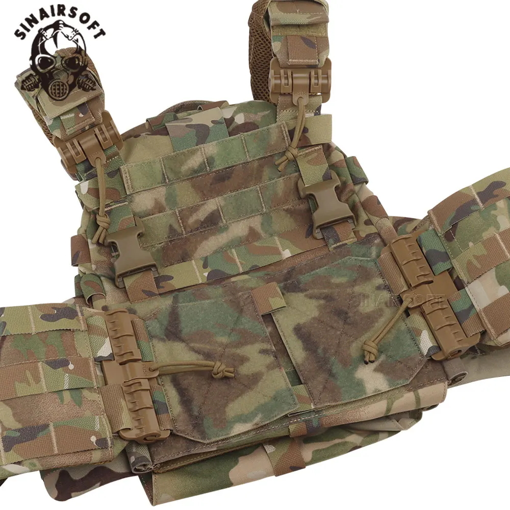 Chaleco táctico de arco para Airsoft, portador de placa de liberación rápida, ajustable, transpirable, para entrenamiento, pesado, MOLLE, con bolsa de descarga - imagen 4