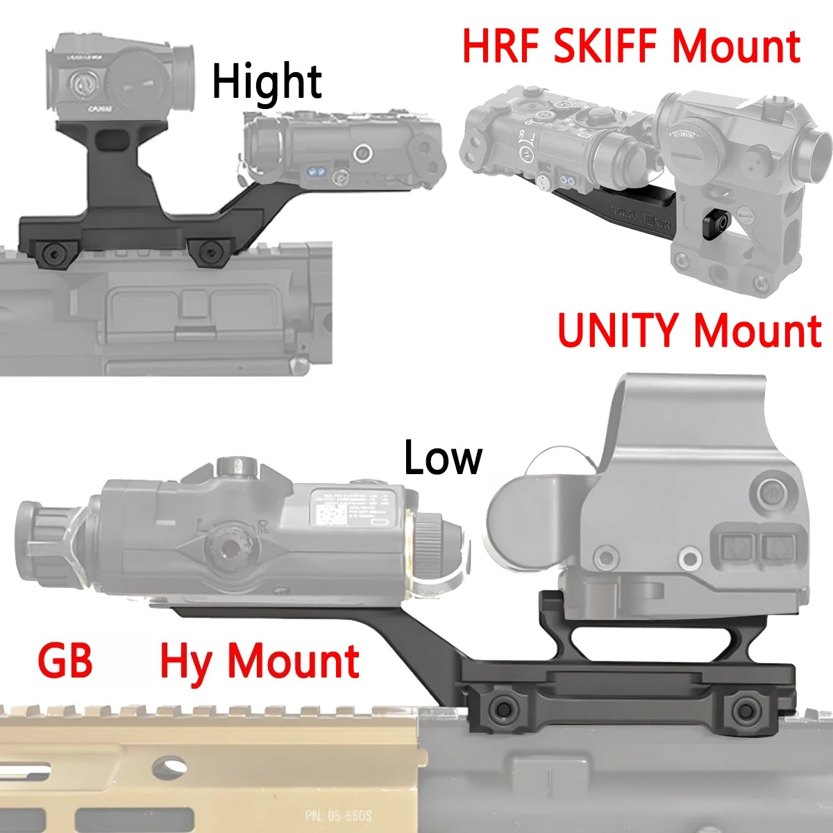 2,26 "/2,91" GB HY T01 T02 montaje HRF SKIFF soporte elevador láser unidad rápida Ftc soporte elevador óptico RDS G43 G33 lupa 551 558 Base - imagen 2
