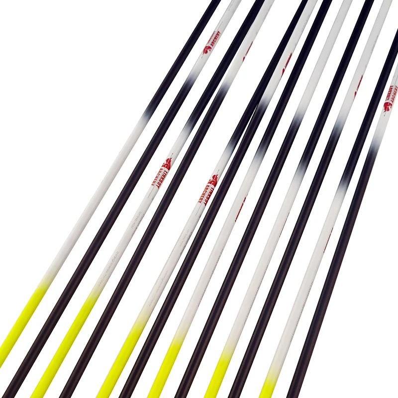 Linkboy-flechas de carbono puro para tiro con arco, 12 piezas, eje id6.2 mm, inserto y puntas de 75gr para arco compuesto, accesorios de caza - imagen 3