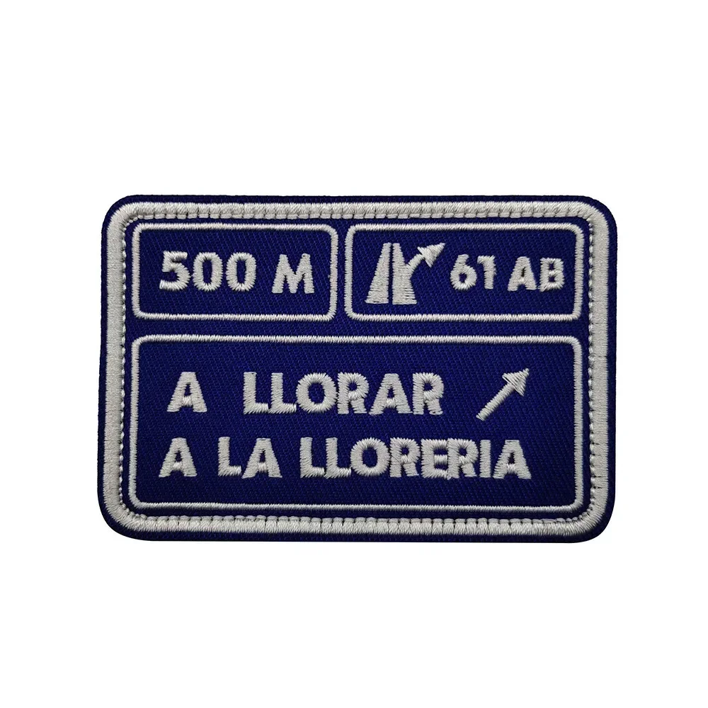 Parches de Velcro bordados en español, insignia de moral táctica, accesorios del alfabeto, mochila, sombreros, pegatinas, 500M - imagen 2