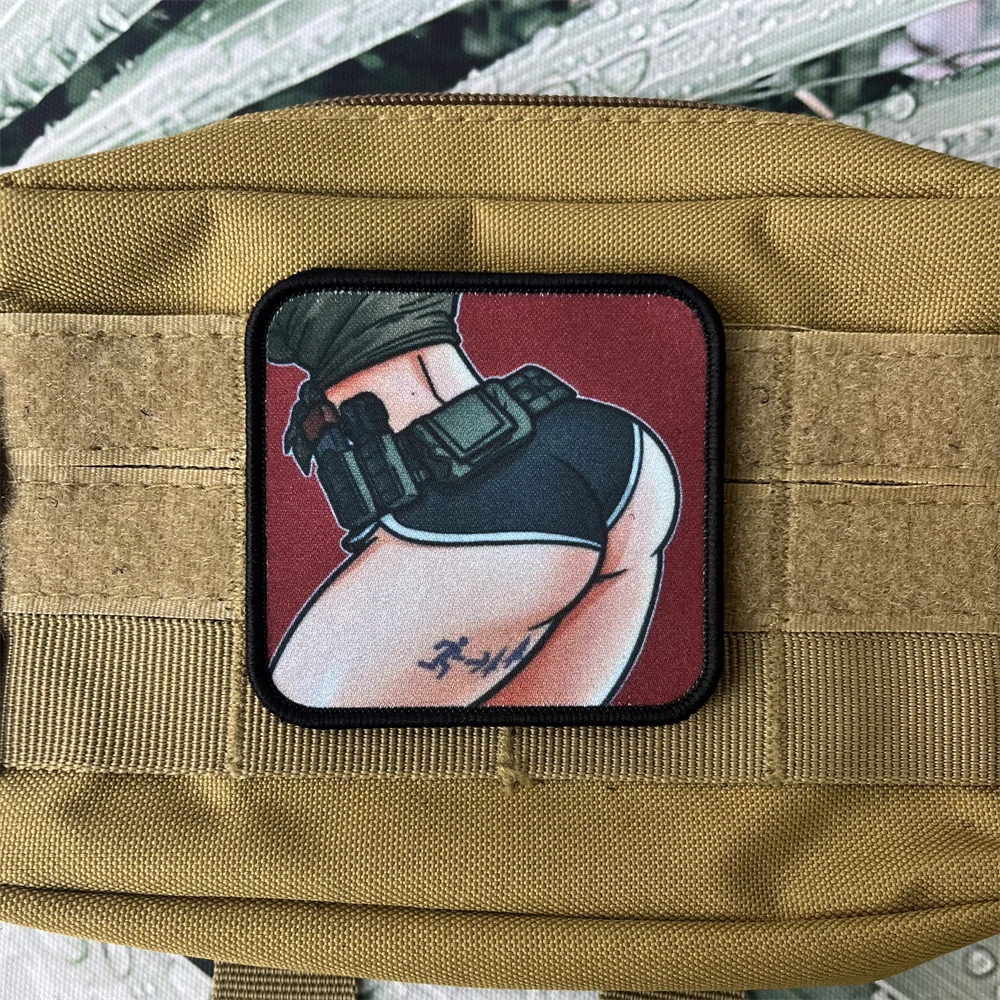 Insignia de moral de Chevron de la canción de guerra, parches impresos, mochila táctica, gancho y bucle militar del ejército, pegatinas de belleza Sexy - imagen 5