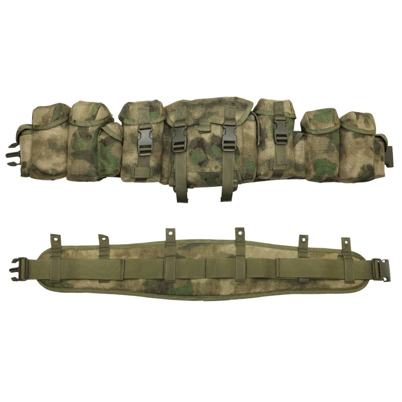 Chaleco táctico Camo 1000D Nylon aparejo de pecho al aire libre cinturón de trabajo Molle caza combate cinturón acolchado con bolsa - imagen 2