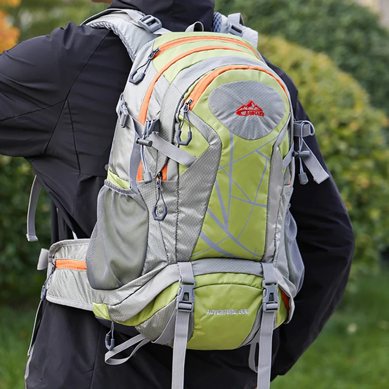 Mochila de escalada, bolsa de lona de viaje deportiva con paquete de zapatos, mochila para acampar al aire libre, senderismo, ciclismo, bolsas grandes de almacenamiento de equipaje - imagen 3