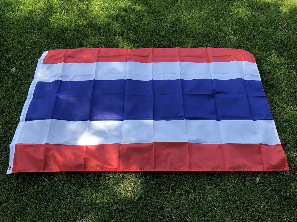 Bandera de la cian, bandera de Tailandia, 90x150cm, pancarta colgante de poliéster, bandera de Tailandia, bandera estándar para decoración del hogar - imagen 2