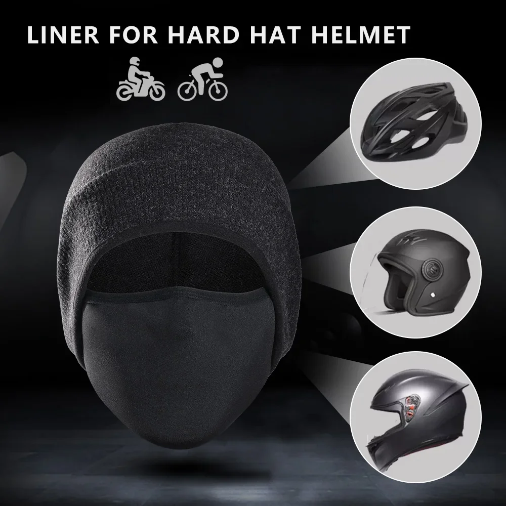 Gorro térmico de invierno a prueba de viento para ciclismo, máscara facial, Bandana para hombres y mujeres, esquí al aire libre, senderismo, Camping, deporte, correr, casco, forro - imagen 4