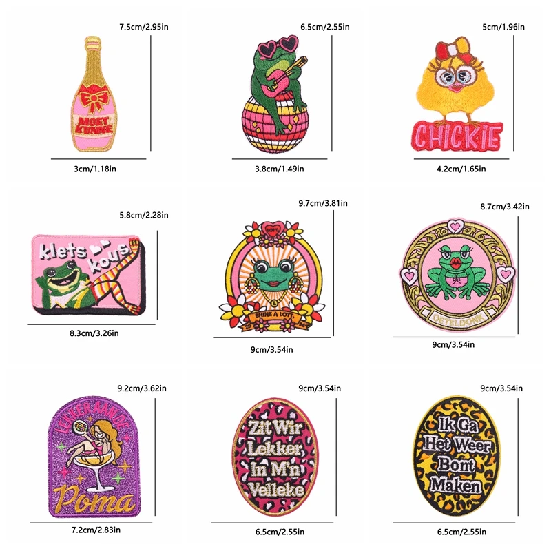 5 uds. Parche con emblema de Oeteldonk de Países Bajos bordado DIY de Carnaval de Países Bajos, parches para planchar, insignias bordadas de regalo de celebración - imagen 2