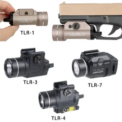 Linterna táctica TLR 7 TLR 1 TLR-3 TLR-4, luz de explorador de pistola, luz láser estroboscópica LED para G k Taurus G2c 1911, linterna de aluminio