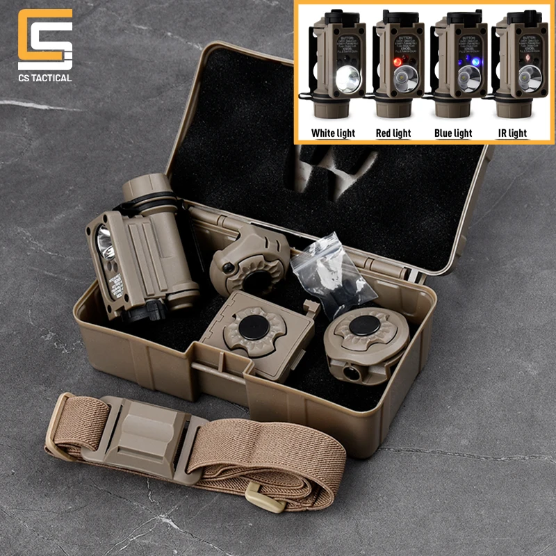 Luz Táctica para Casco WADSN Sidewinder 2 FAST - Lámpara LED (Rojo/Azul/IR/Blanco) con Estrobo - Linterna Multifunción - Equipo de Iluminación Táctica - imagen 2