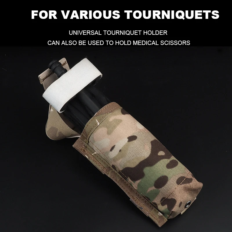 Bolsa de torniquete táctico con correa de torniquete, almacenamiento de tijera médica Molle al aire libre, bolsa de primeros auxilios para Camping y caza - imagen 4
