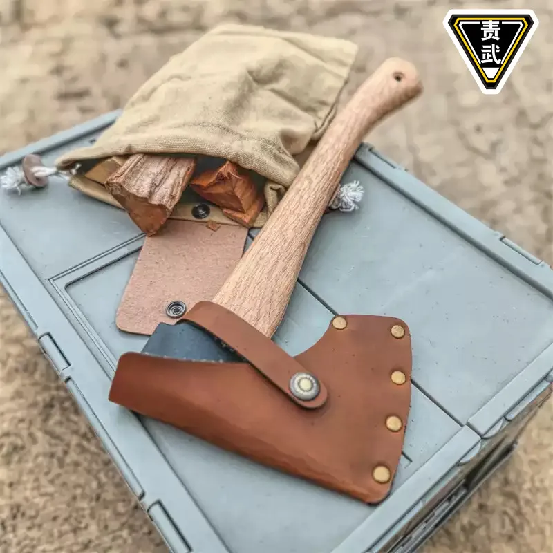 Funda para hacha de cuero ajustable para camping y aire libre - imagen 4