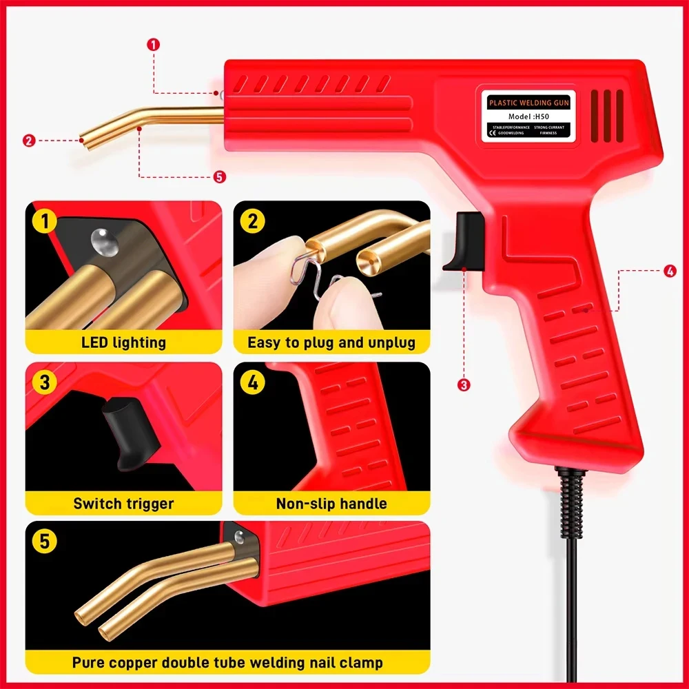 Kit soldadura plástica para parachoques con grapadora en caliente - imagen 4