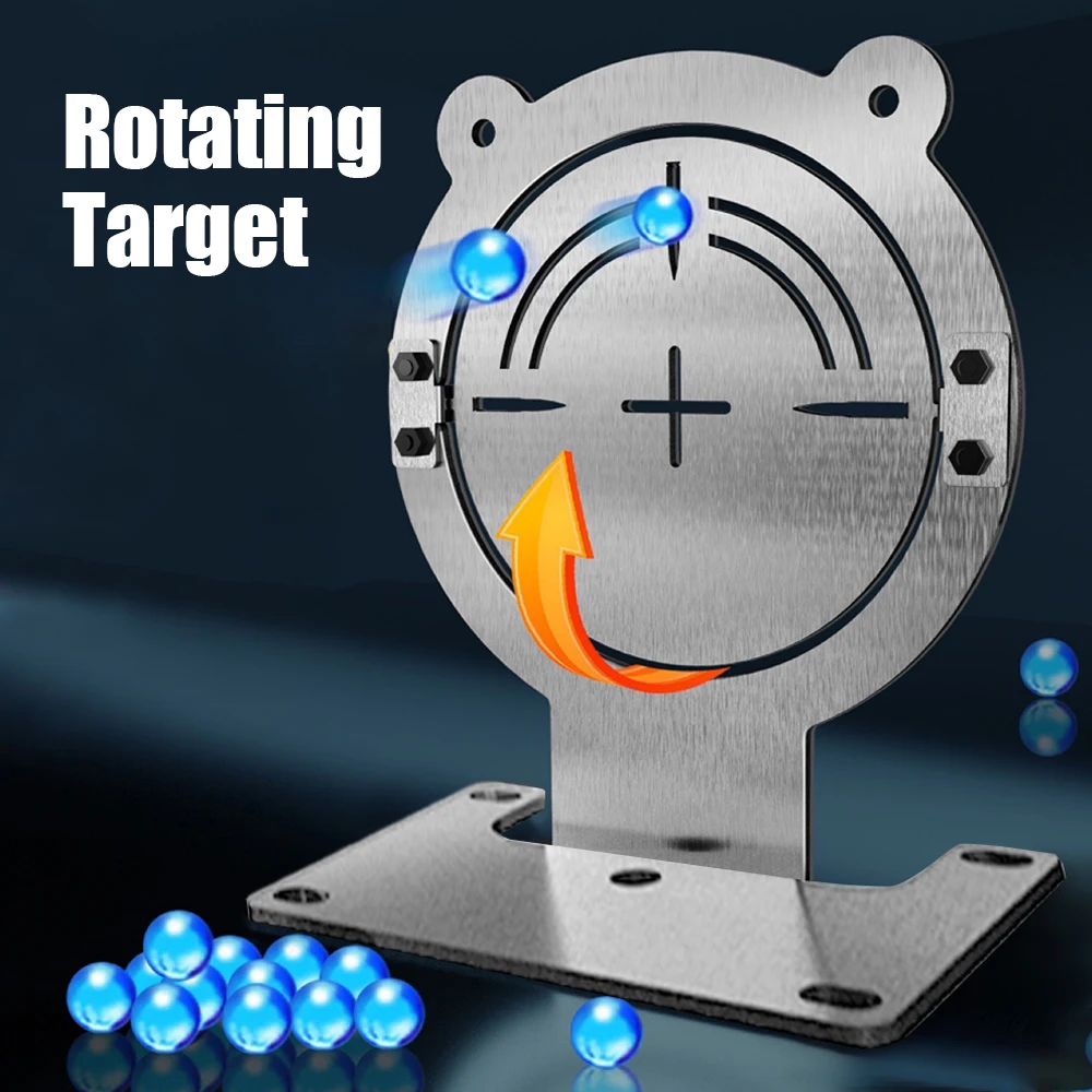 Objetivo de tiro de metal 360 ° Objetivo giratorio, objetivo oscilante giratorio para pistola Airsoft BB, entrenamiento de tiro de Paintball - imagen 2