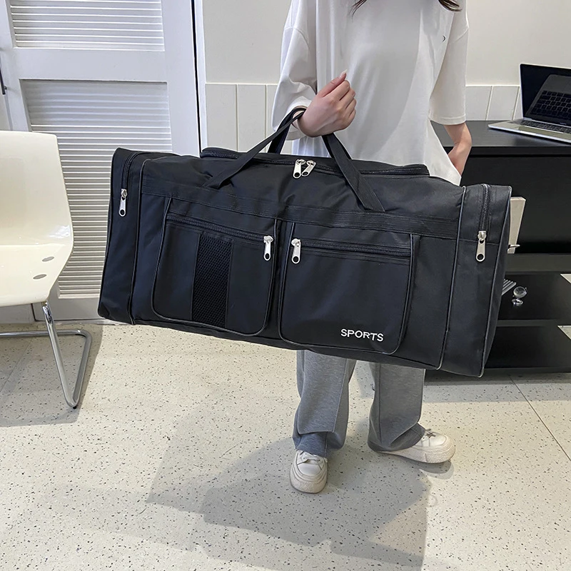 Bolso de viaje de 80L para acampar al aire libre, senderismo, bolsa grande para gimnasio, deporte, Fitness, equipaje, fin de semana, bandolera de noche, paquete de transporte - imagen 5