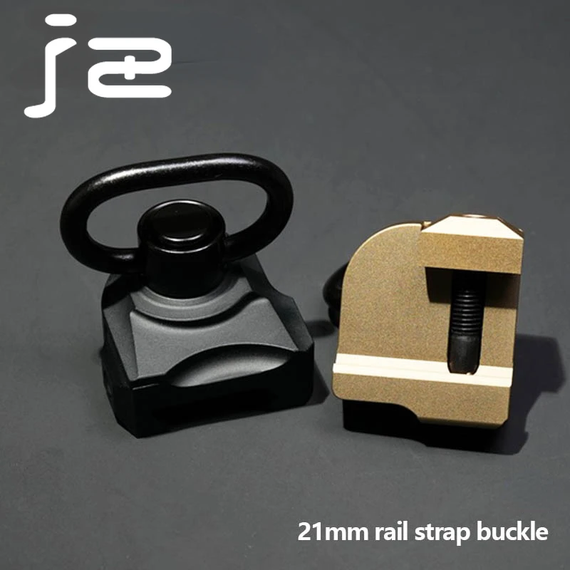 Hebilla de pulgar táctica, hebilla de separación rápida, adaptador de montaje de eslinga QD compatible con riel de 20mm, accesorios para pistola de Rifle Airsoft de caza - imagen 4