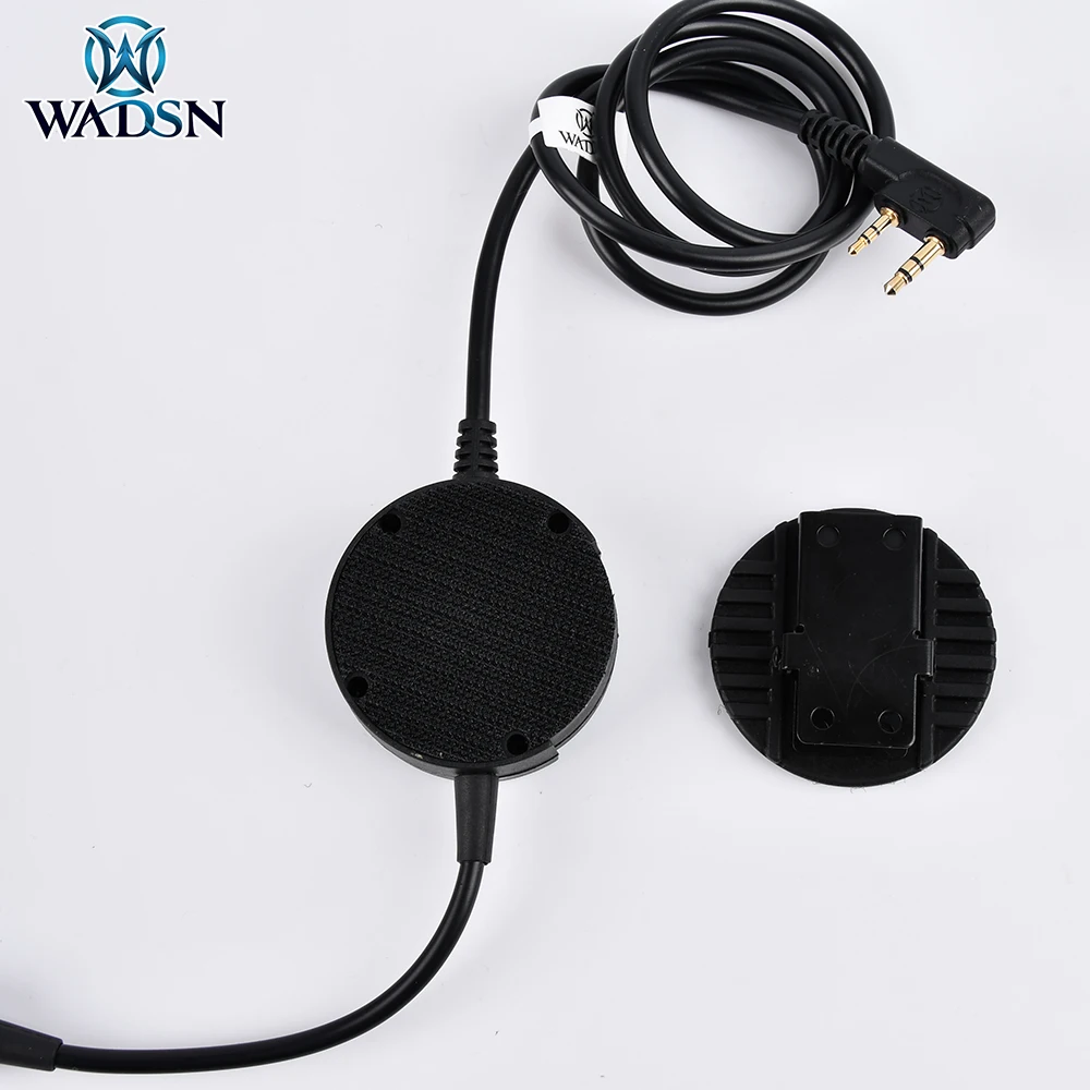 WADSN-auriculares tácticos civiles con orificio de enchufe PTT, Clip de Metal, botón grande de empuje a hablar, compatible con walkie-talkie Kenwood M1 M2 - imagen 5