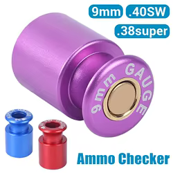 Medidor de cartucho de verificación de munición táctica para recargar damas de balas de munición para accesorios de caza de 9x19mm.38super.40S&W