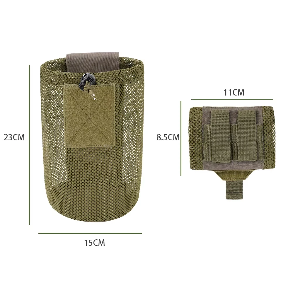 DIZETION bolsa de volcado bolsa de caza Micro plegable compacto Mini bolsa de malla plegable EDC almacenamiento de utilidad deporte al aire libre Camping senderismo - imagen 3